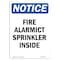 Signmission OSHA Notice, 5" Height, Fire Alarm CT Sprinkler Inside Sign, 5" X 3.5", Portrait OS-NS-D-35-V-12528 - alternate 1
